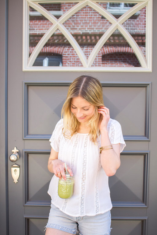 Frischer Gurken und Limetten Smoothie (Key Lime Smoothie) - glutenfrei, rein pflanzlich, ohne raffinierten Zucker, gesund - inzone.biz