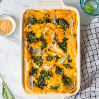 Kürbis-Grünkohl-Lasagne - vegan, glutenfrei, ohne raffinierten Zucker - inzone.biz