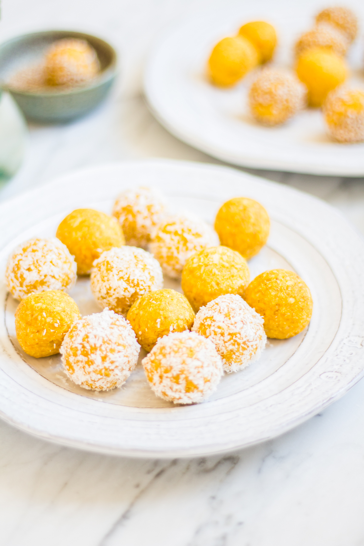 Mango Kokos Energy Balls – rein pflanzlich, vegan, glutenfrei, ohne raffinierten Zucker – inzone.biz