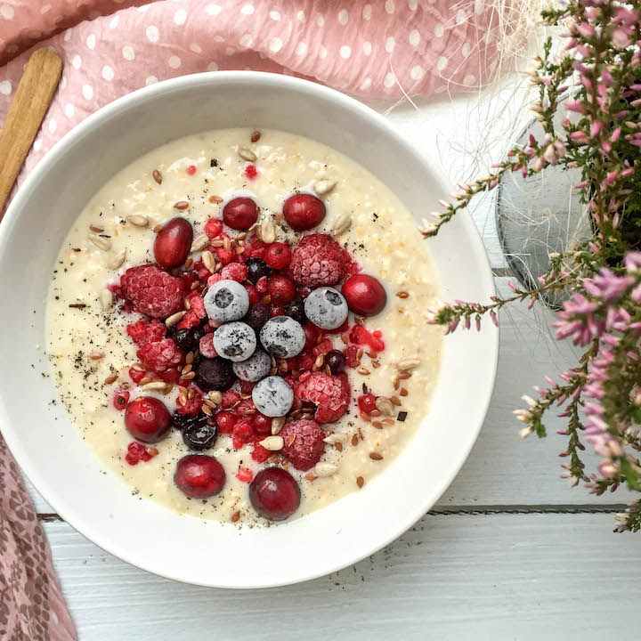 Vanille-Porridge - vegan, glutenfrei, ohne Zucker - inzone.biz
