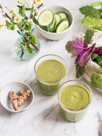 Entzündungshemmender Wildkräuter-Smoothie – rein pflanzlich, vegan, glutenfrei, ohne raffinierten Zucker – inzone.biz